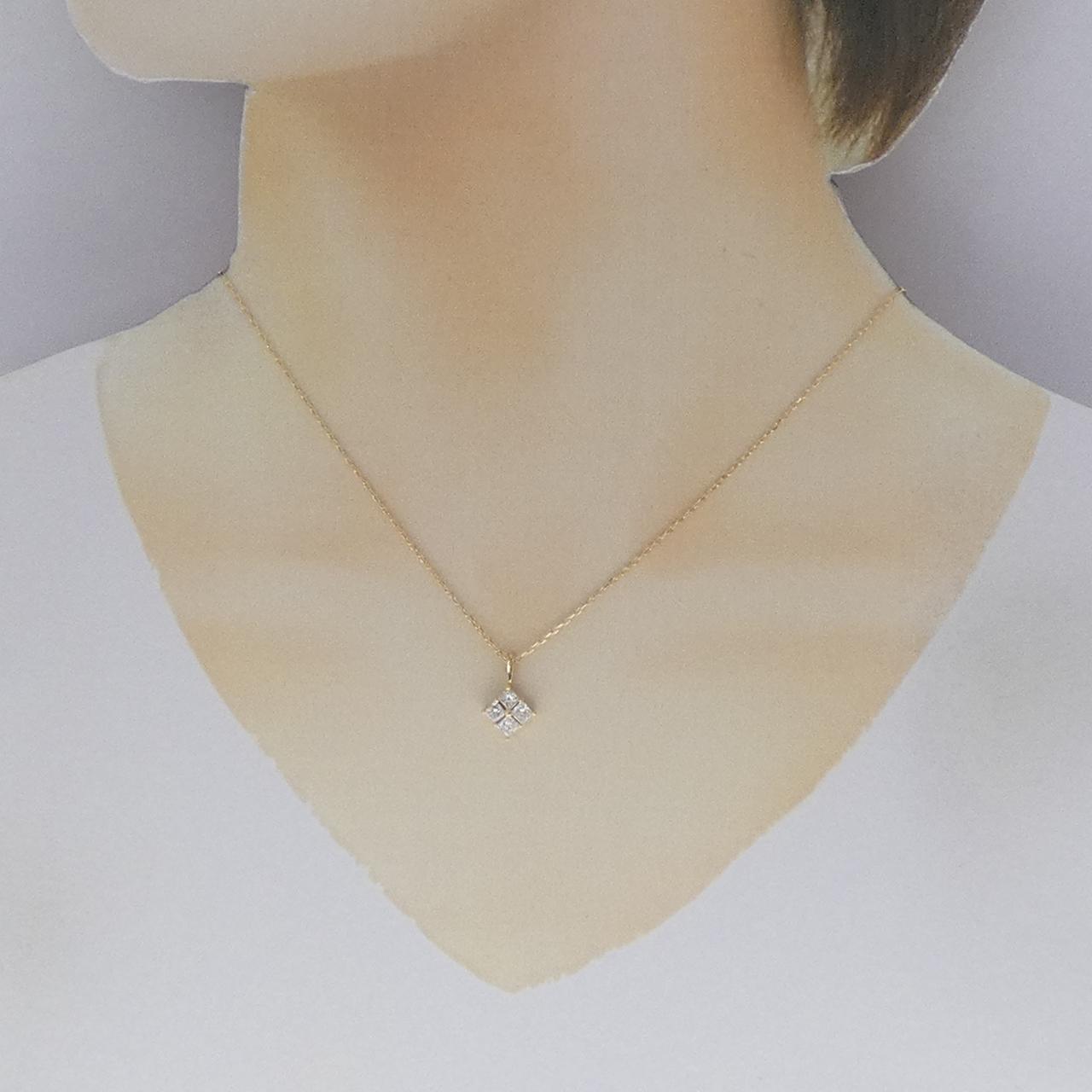 K18YG ダイヤモンド ネックレス 0.56CT