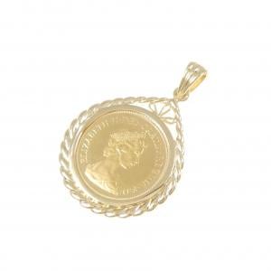 K18YG(枠) コイン ペンダント