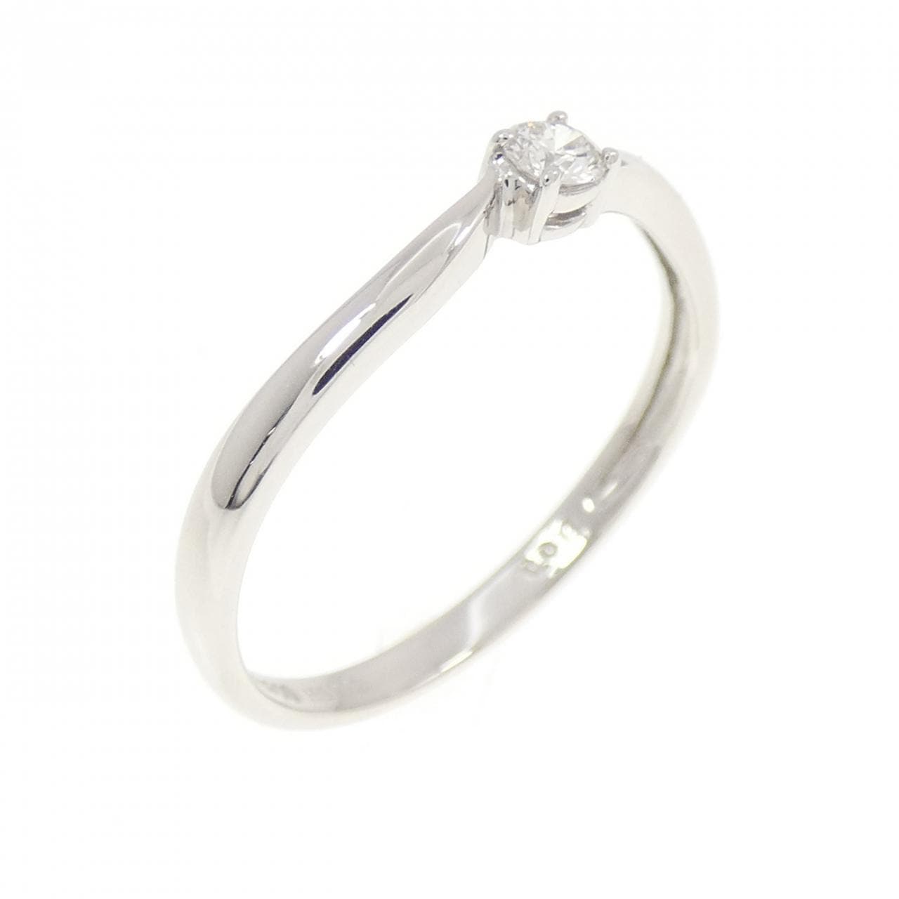 PT900 ソリティア ダイヤモンド リング 0.08CT