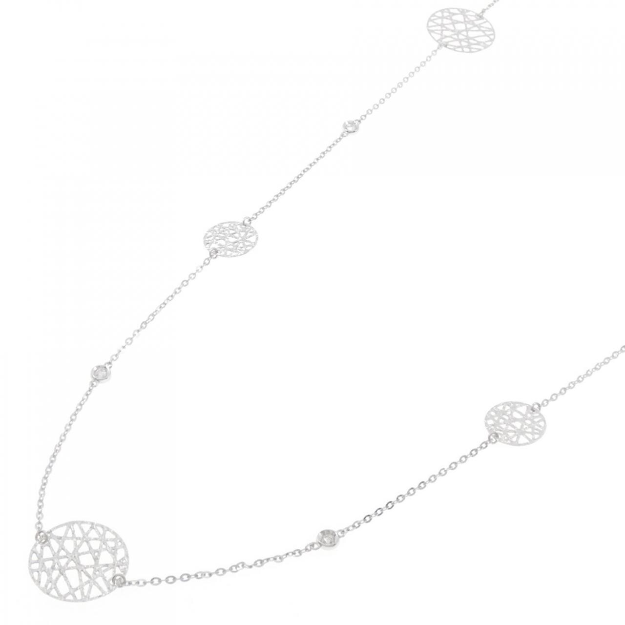 K18WG ダイヤモンド ネックレス 0.178CT