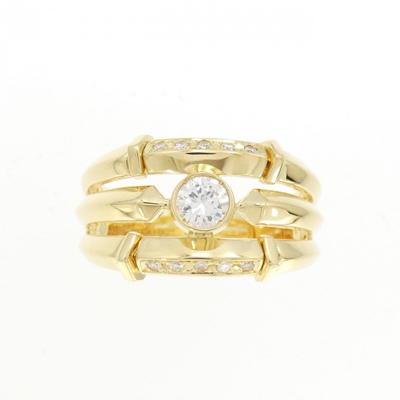 K18YG ダイヤモンド リング 0.306CT
