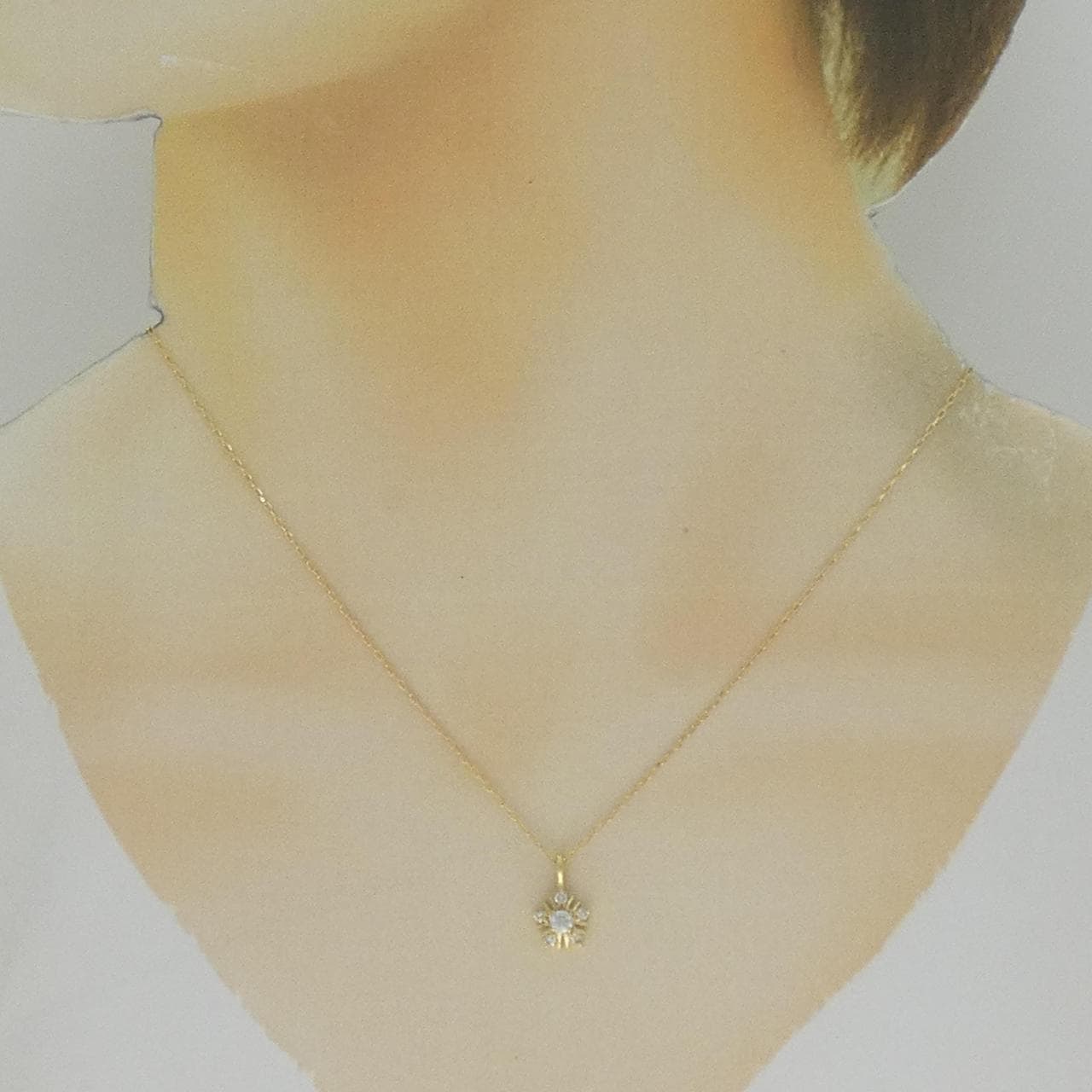 K18YG ダイヤモンド ネックレス 0.2CT