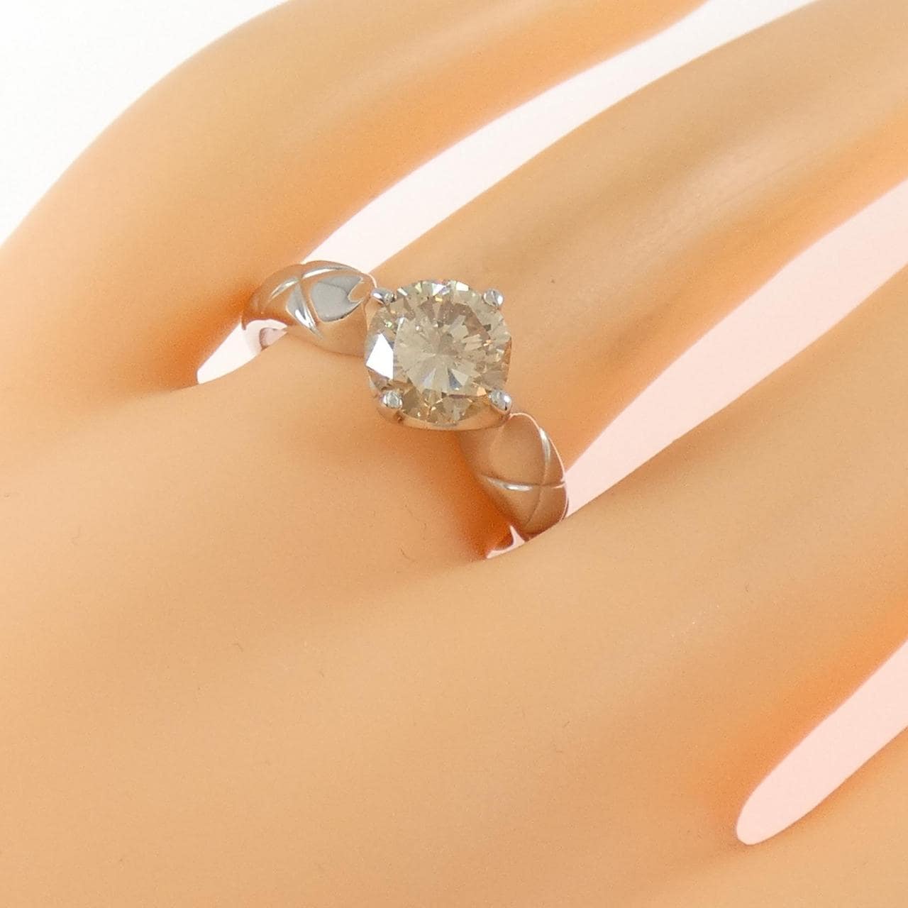 K18WG ダイヤモンド リング 1.519CT