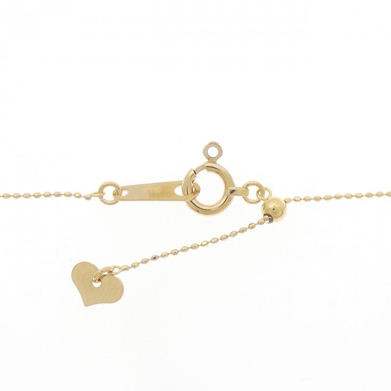 K18YG パヴェ ダイヤモンド ネックレス 0.10CT