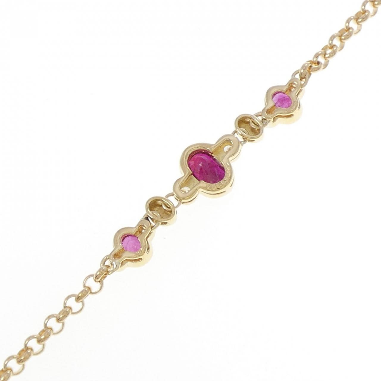K18YG ルビー ブレスレット 0.95CT