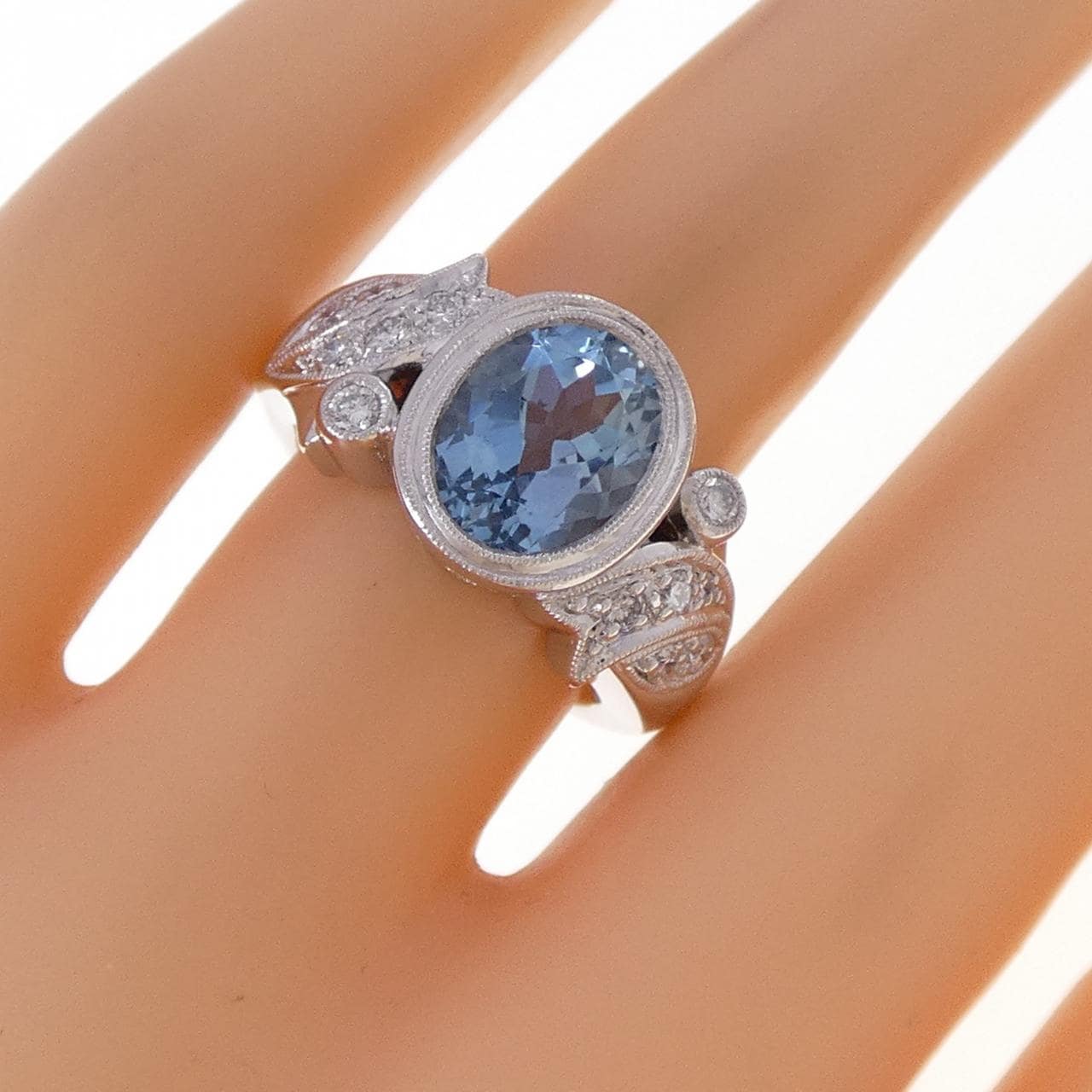 PT900 アクアマリン リング 2.79CT