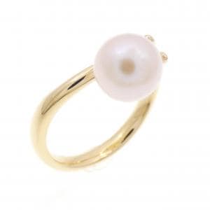 K18YG 淡水パール リング