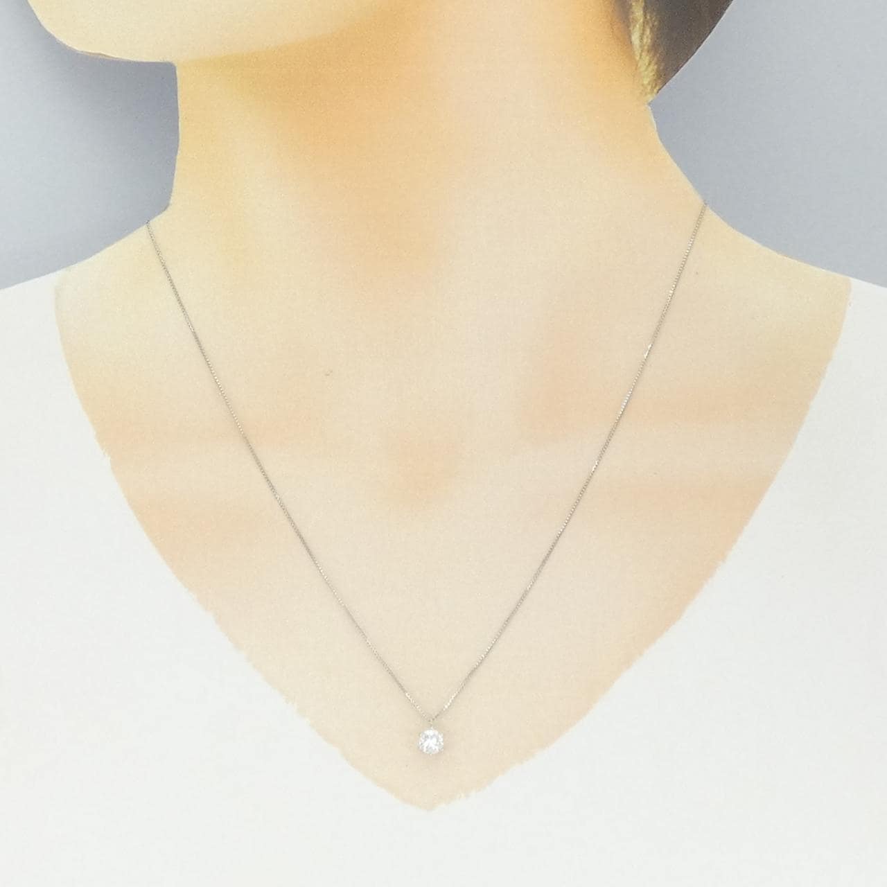 PT900/PT850 ダイヤモンド ネックレス 0.408CT E SI2 Good