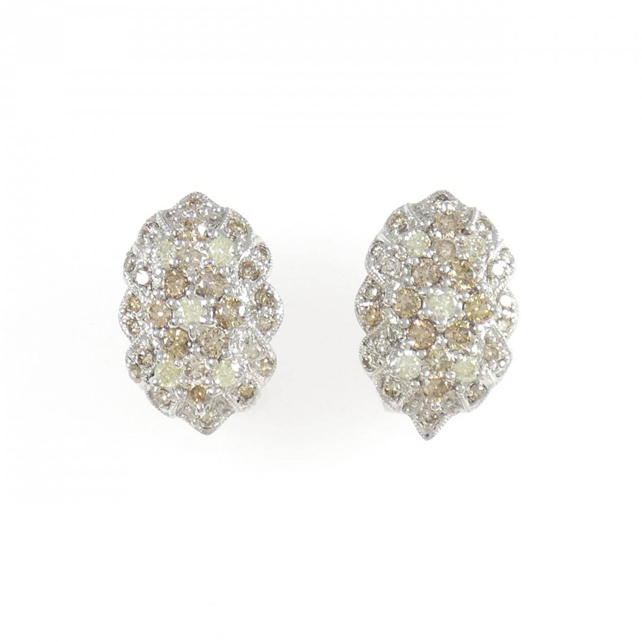 K18WG ダイヤモンド ピアス/イヤリング 2.00CT