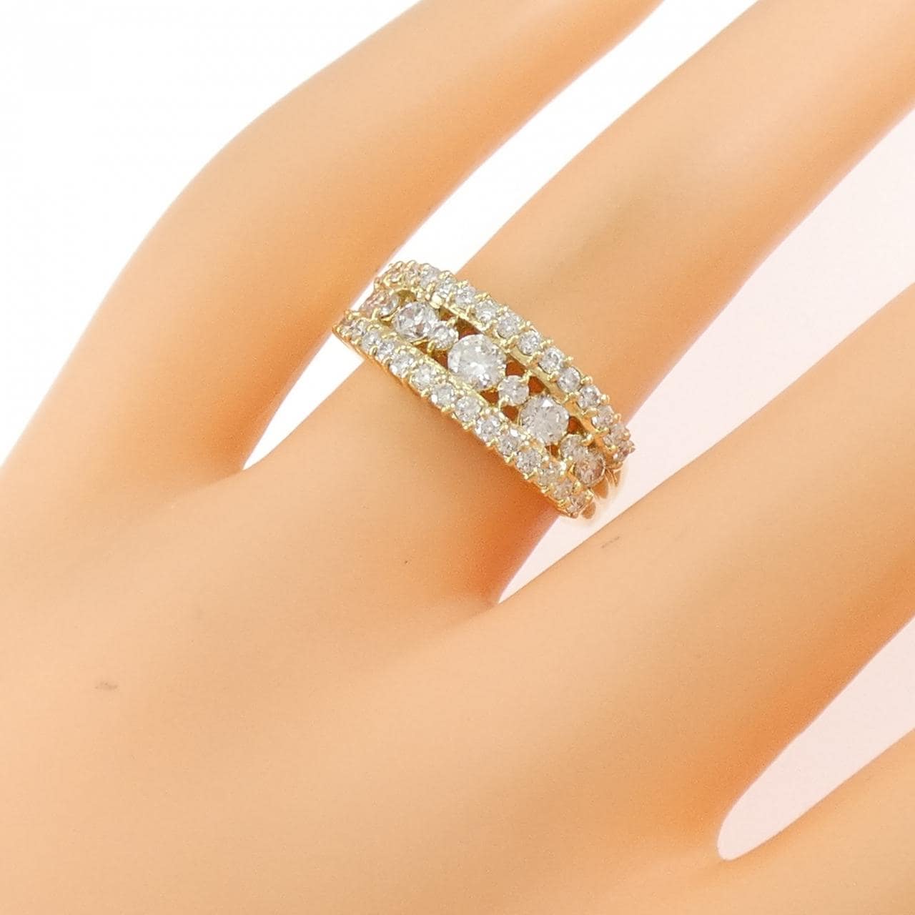 K18YG ダイヤモンド リング 1.039CT
