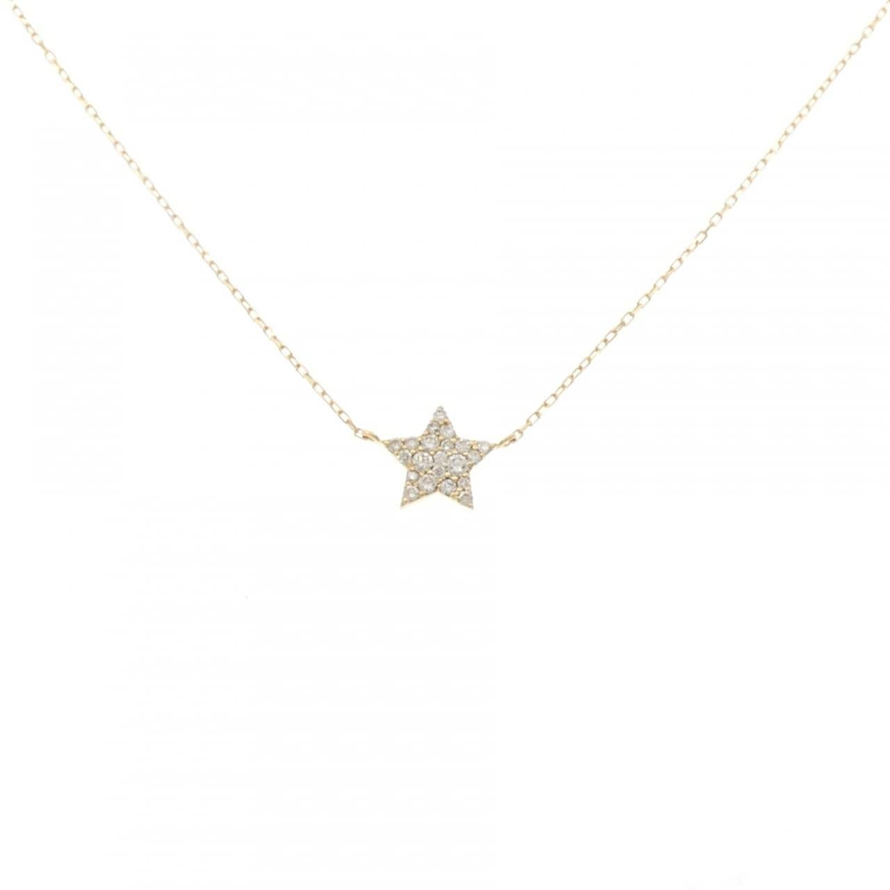 K18YG スター ダイヤモンド ネックレス 0.18CT