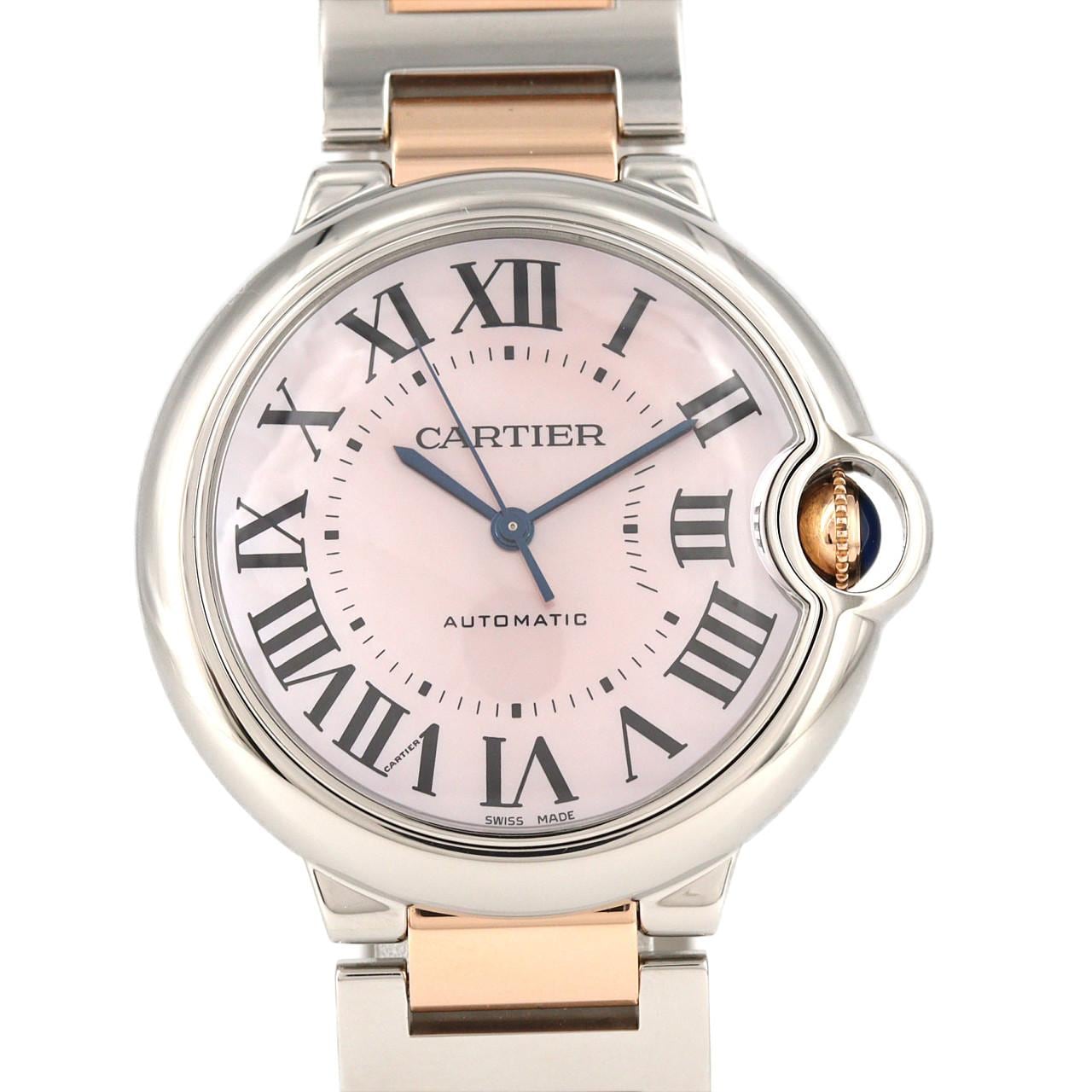 カルティエ バロンブルーMM PGコンビ W6920033 SSxPG 自動巻