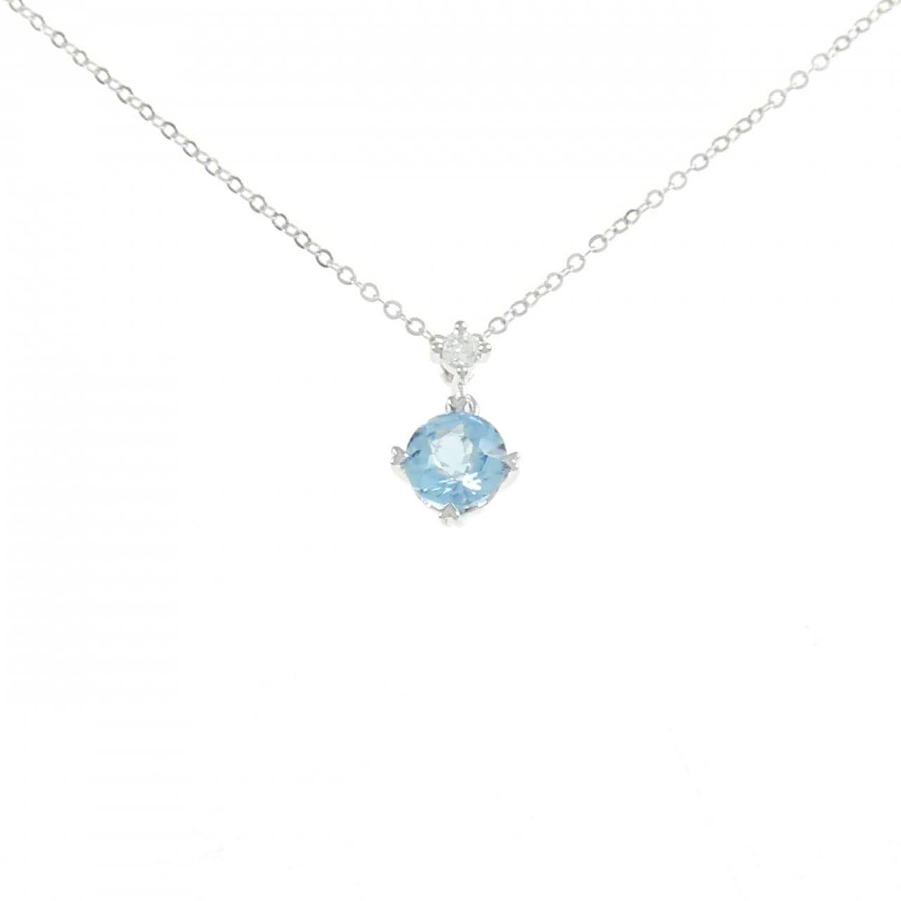 PT Blue Topaz Necklace 0.568CT