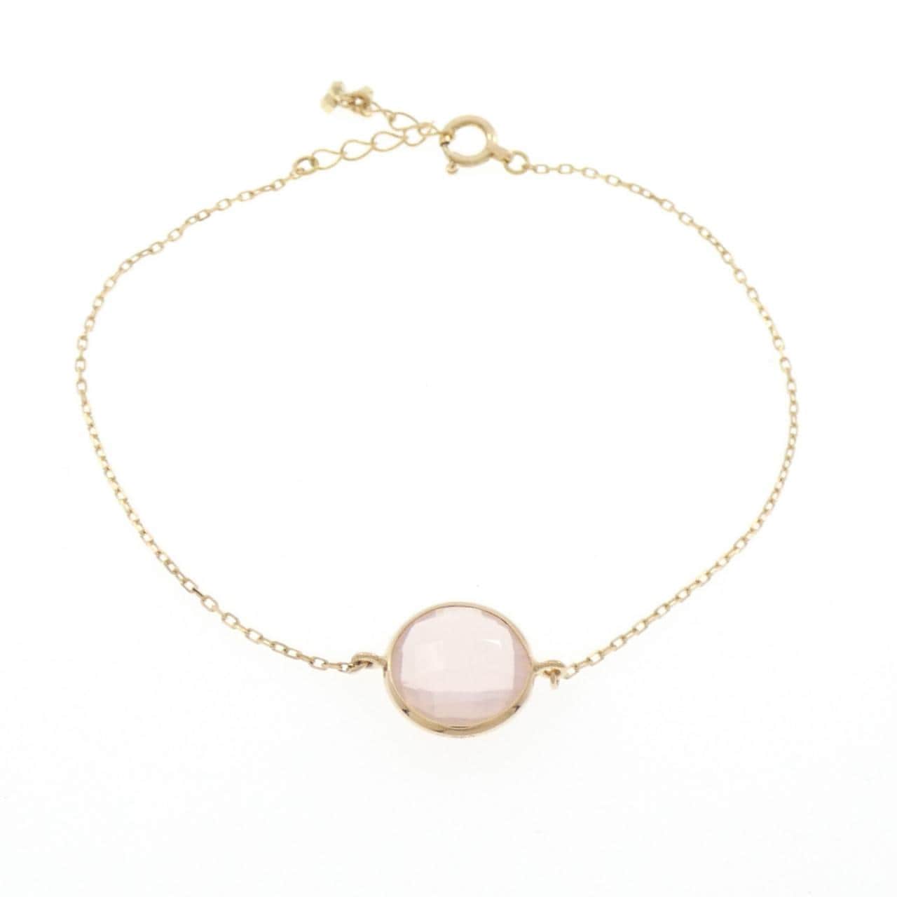 K18YG ローズクオーツ ブレスレット