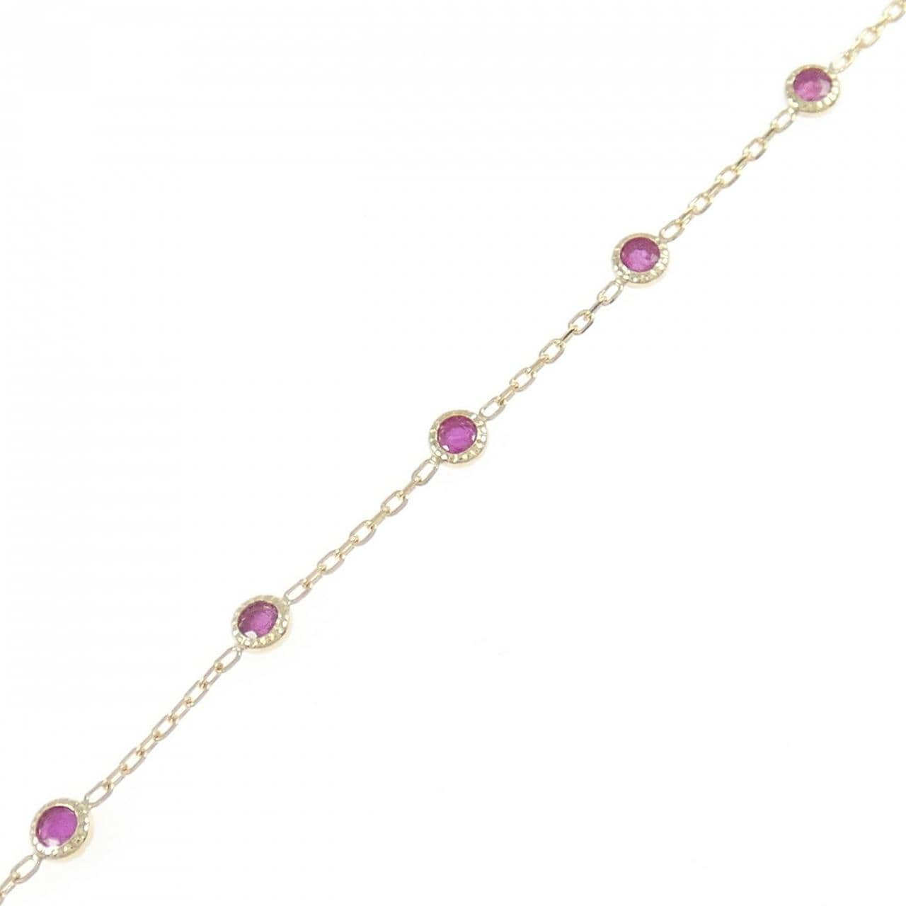 K10YG ルビー ブレスレット