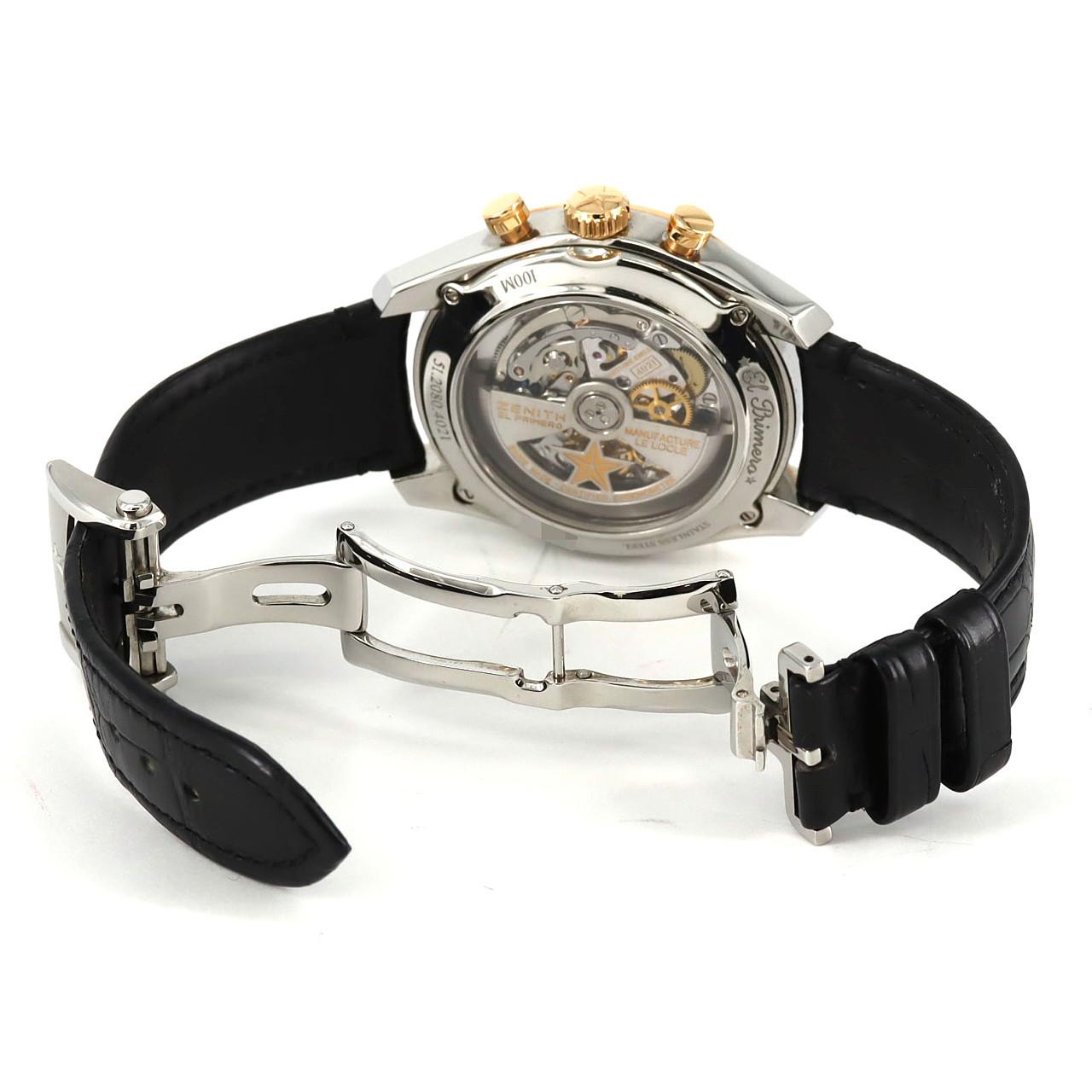 【ノーメンテナンス特価】ゼニス クロノマスターオープンパワーリザーブ RGコンビ 51.2080.4021/01.C494 SSxPG 自動巻