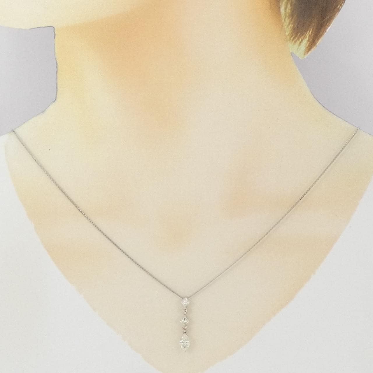 PT900/PT850 ダイヤモンド ネックレス 0.63CT