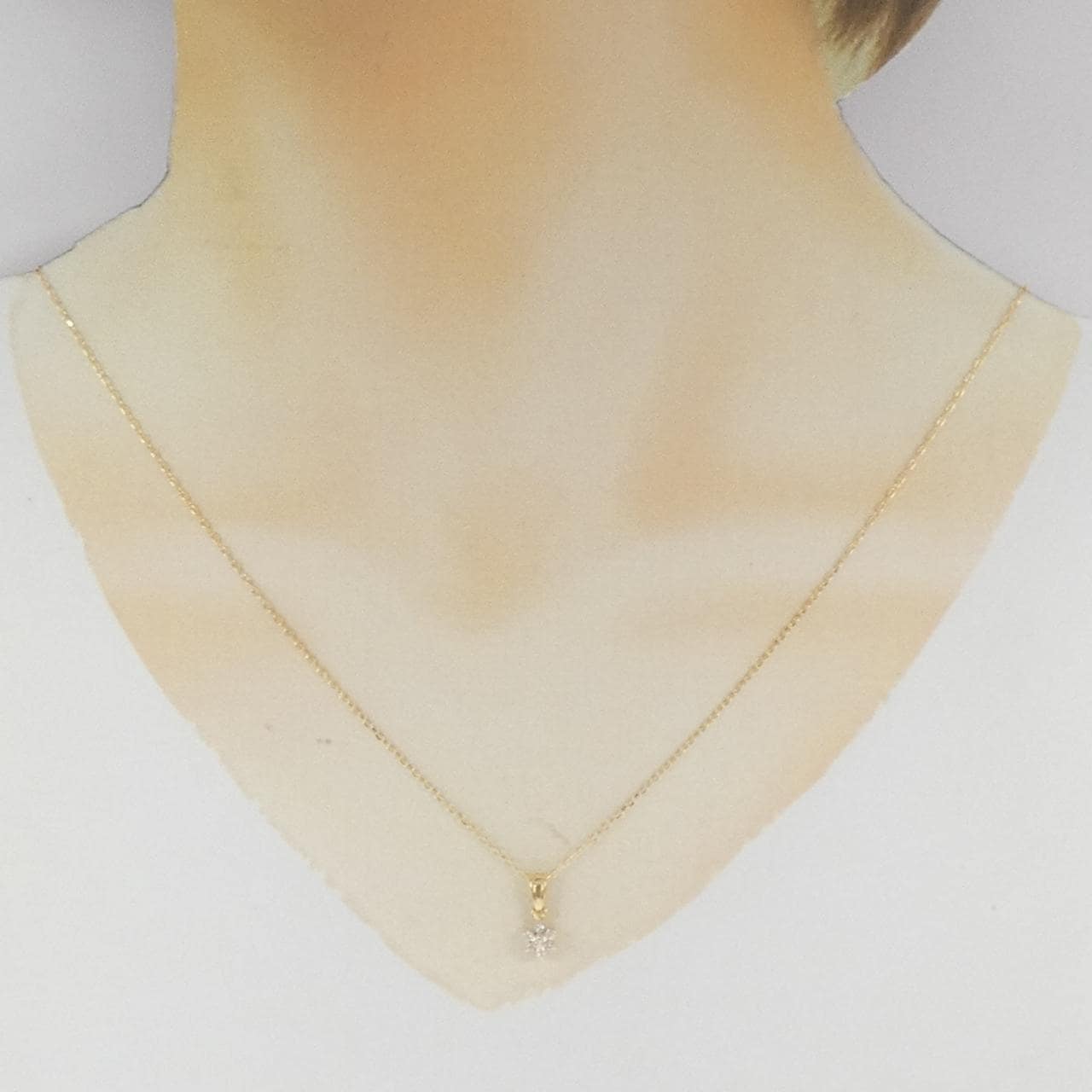 K18YG 花朵钻石项链 0.11CT