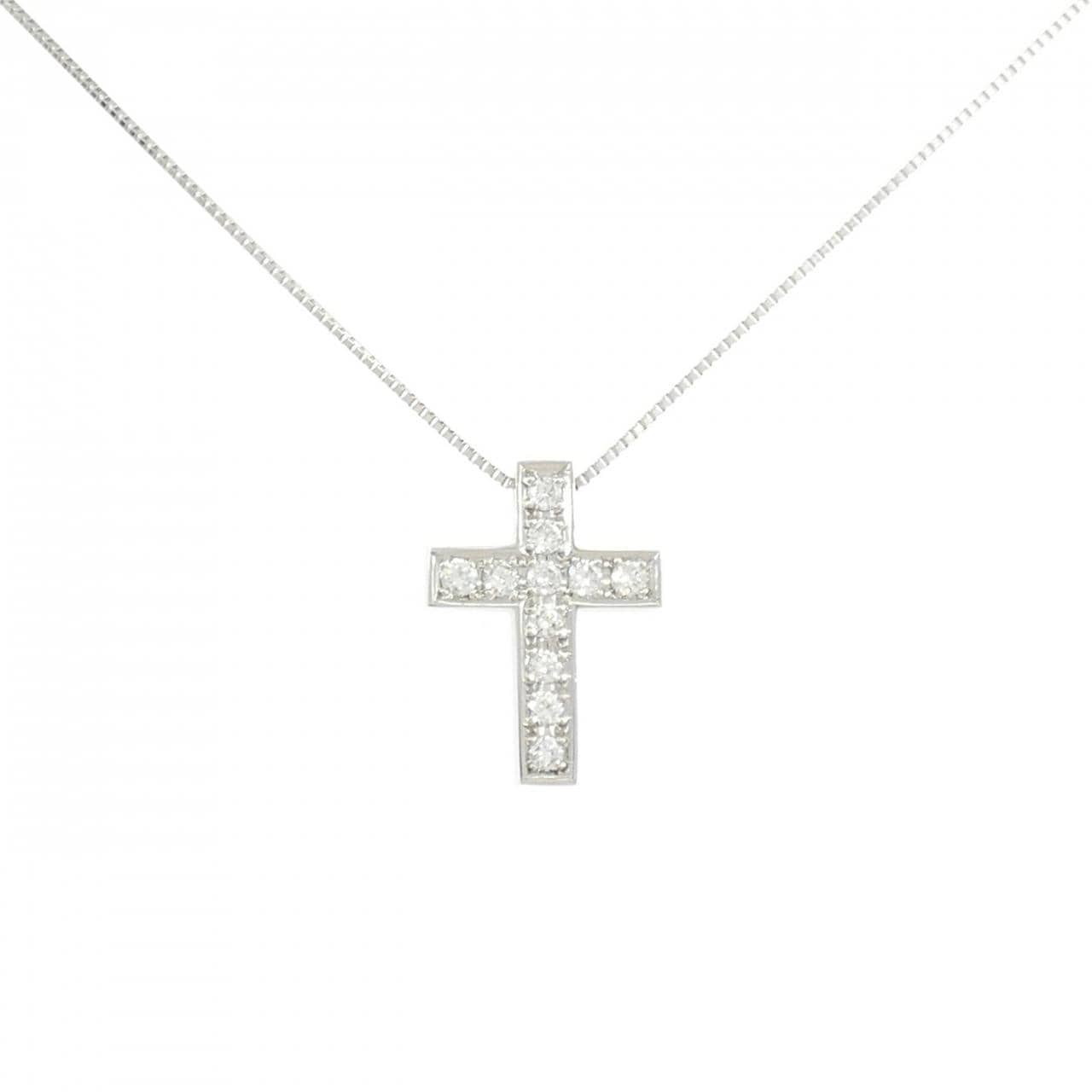 PT900/PT850 クロス ダイヤモンド ネックレス 0.30CT