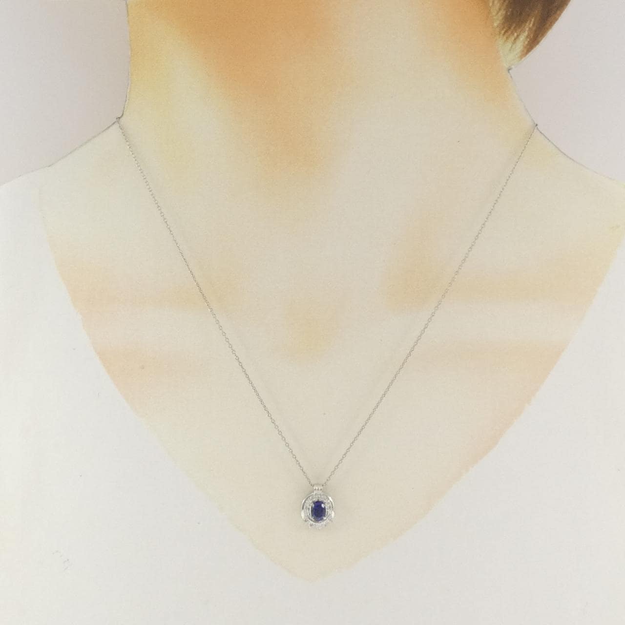 PT900/PT850 サファイヤ ネックレス 0.48CT