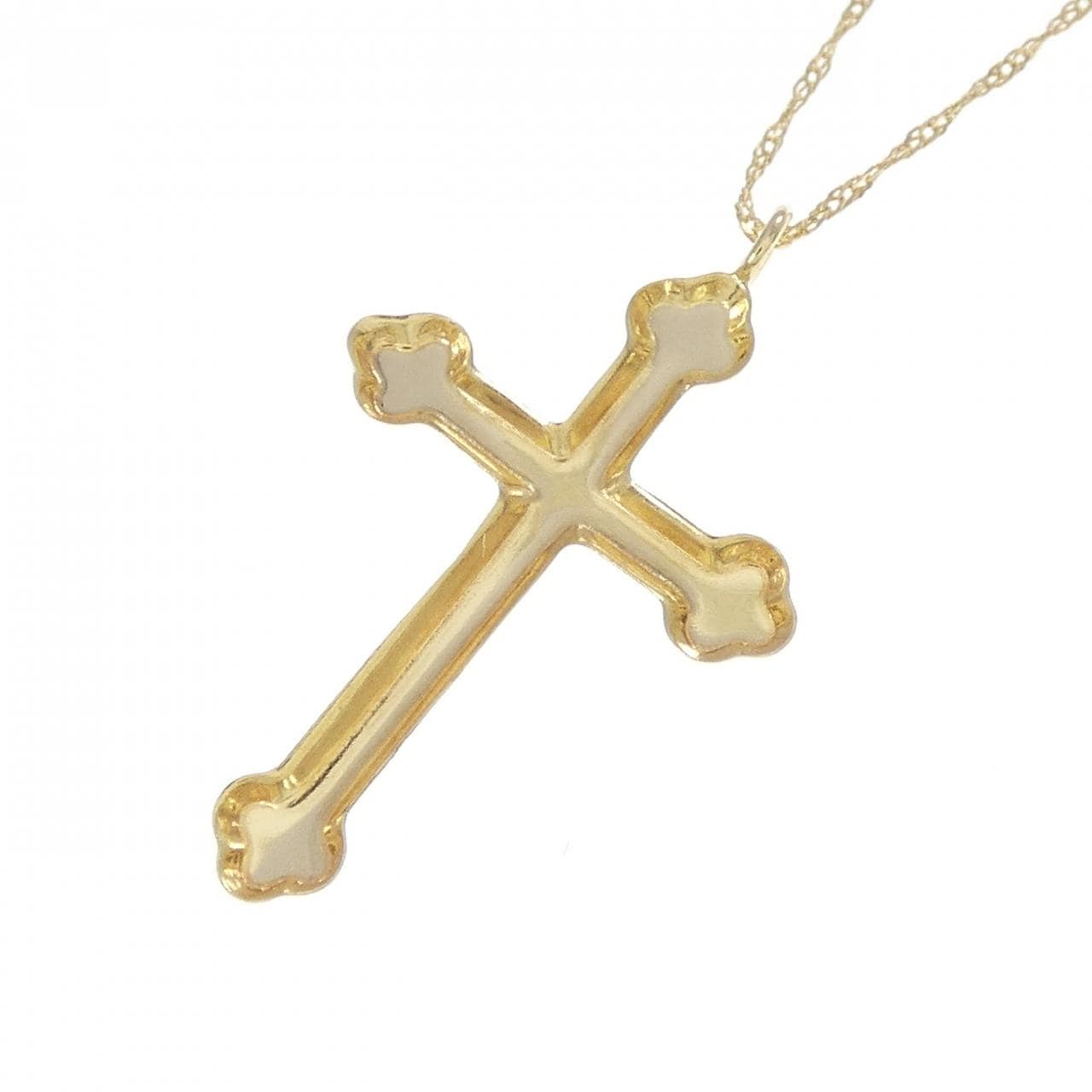 K18YG クロス ネックレス