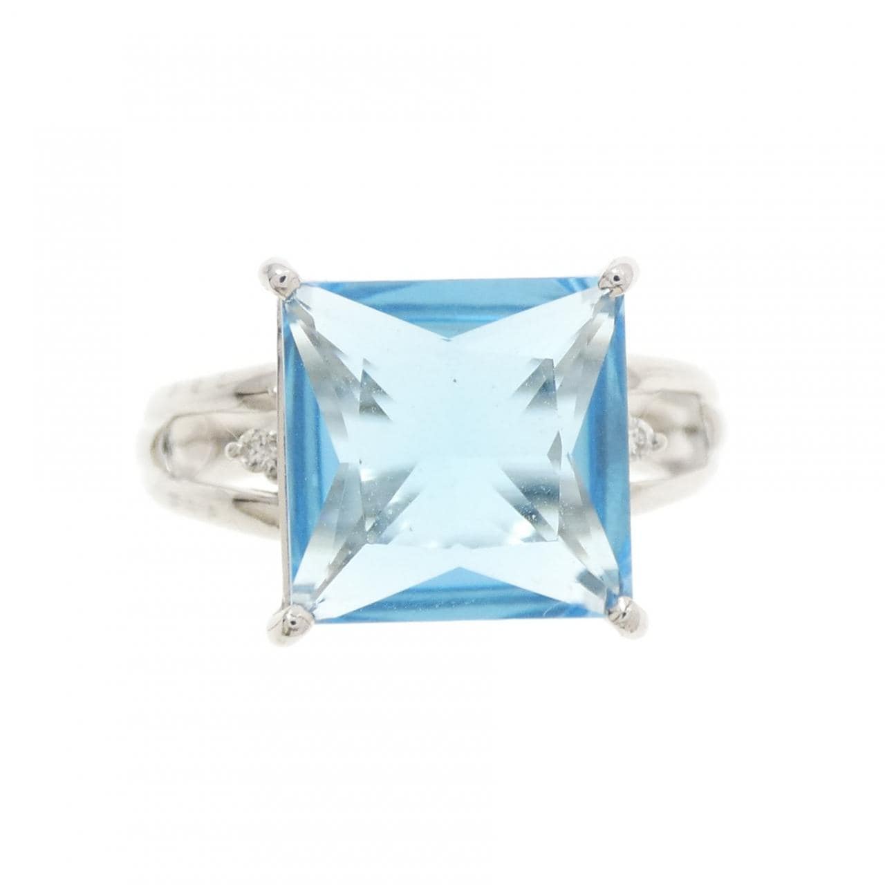 K18WG ブルートパーズ リング