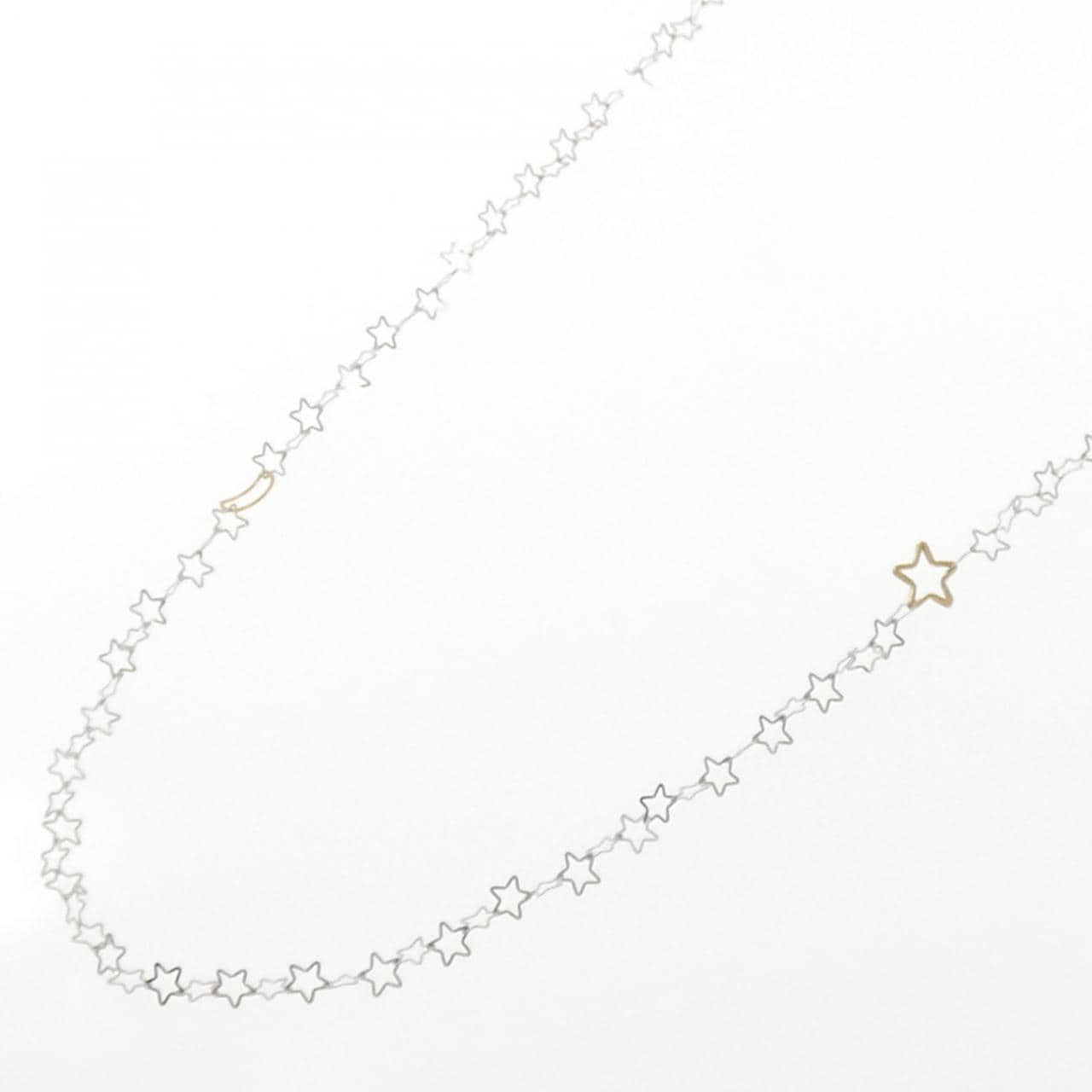 PT999/K24YG スター×ムーン ネックレス