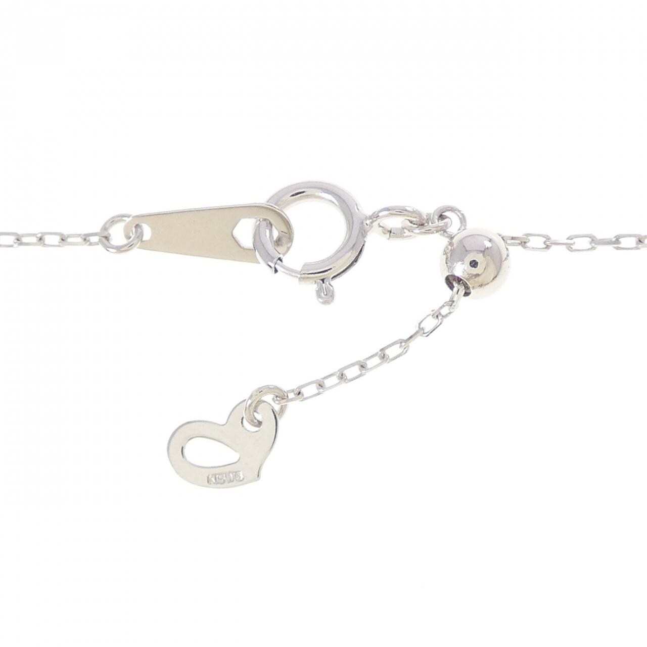 K18WG クロス ダイヤモンド ネックレス 0.20CT