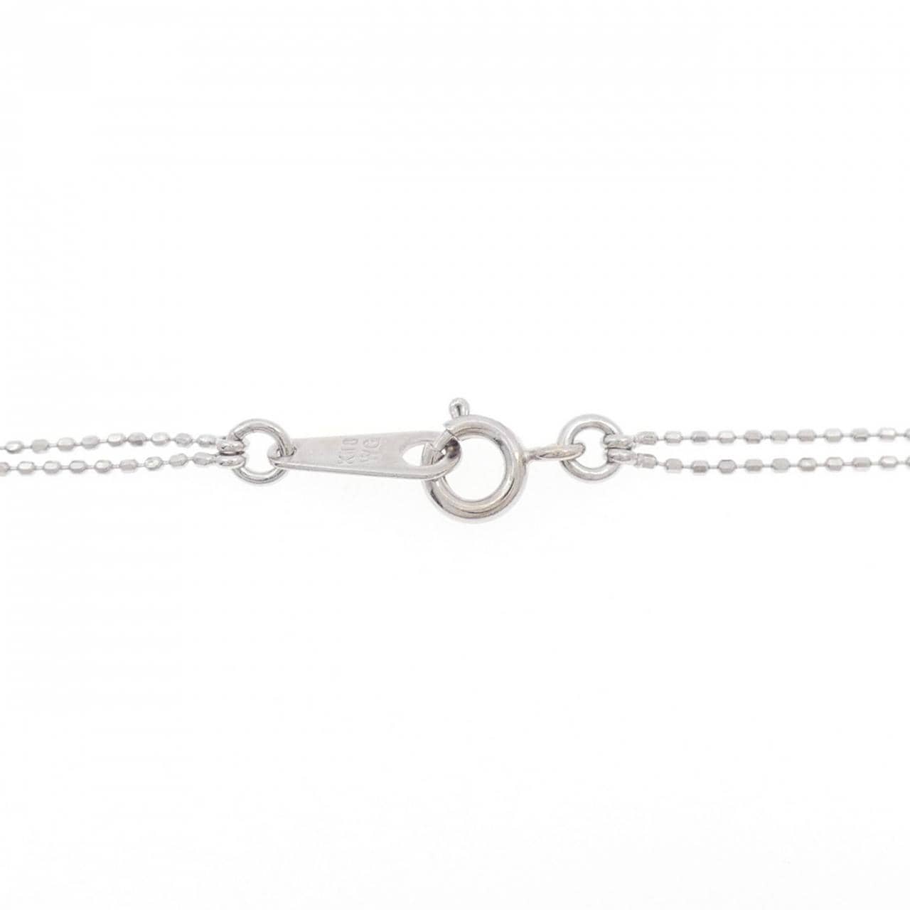 K18WG サン ダイヤモンド ネックレス 0.12CT