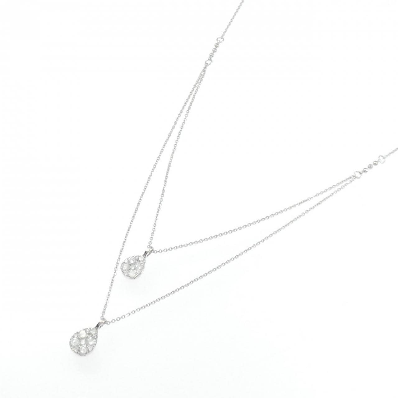 K18WG ダイヤモンド ネックレス 0.20CT