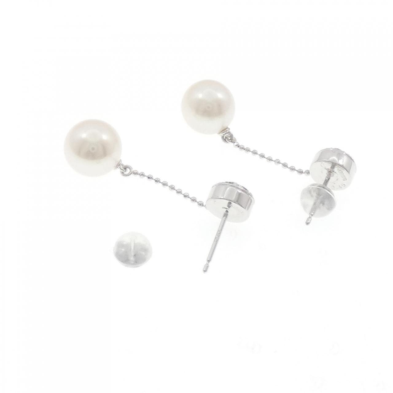 K18WG アコヤパール ピアス 8.5mm