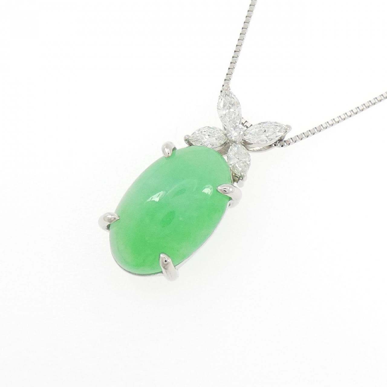 PT900/PT850 ヒスイ ネックレス 6.86CT