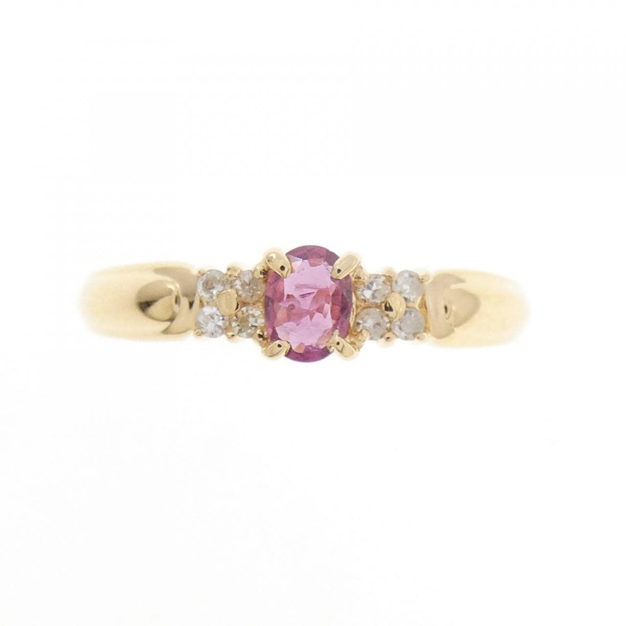 K18YG ルビー リング 0.19CT
