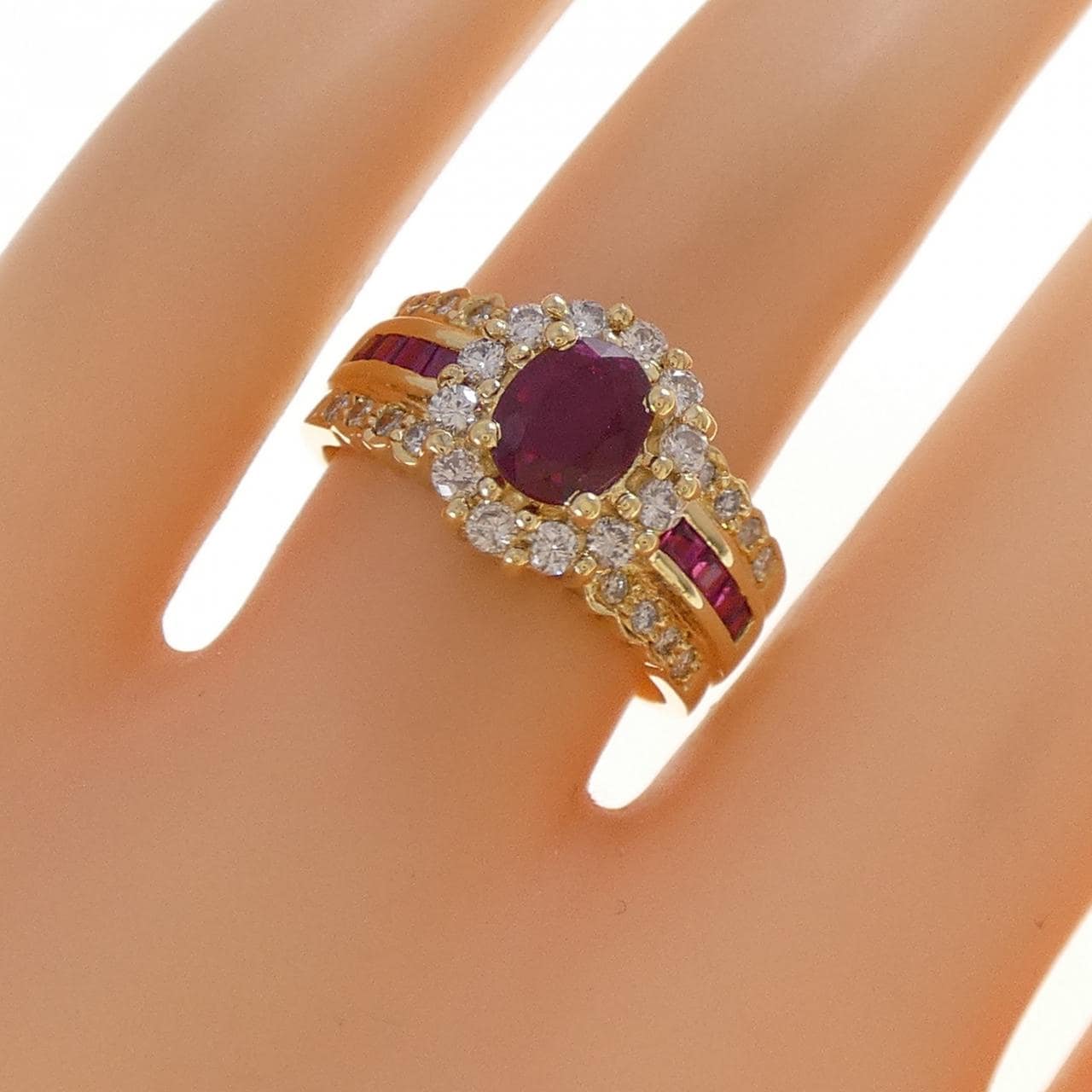 K18YG ルビー リング 1.17CT