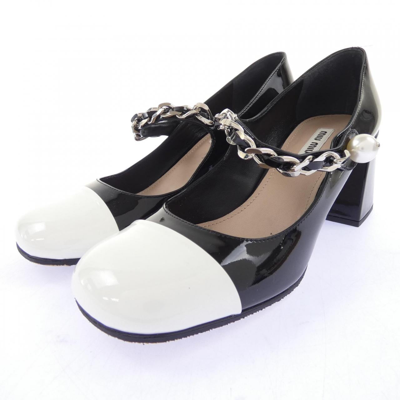 ミュウミュウ MIU MIU メタルチェーン 5I248D パンプス