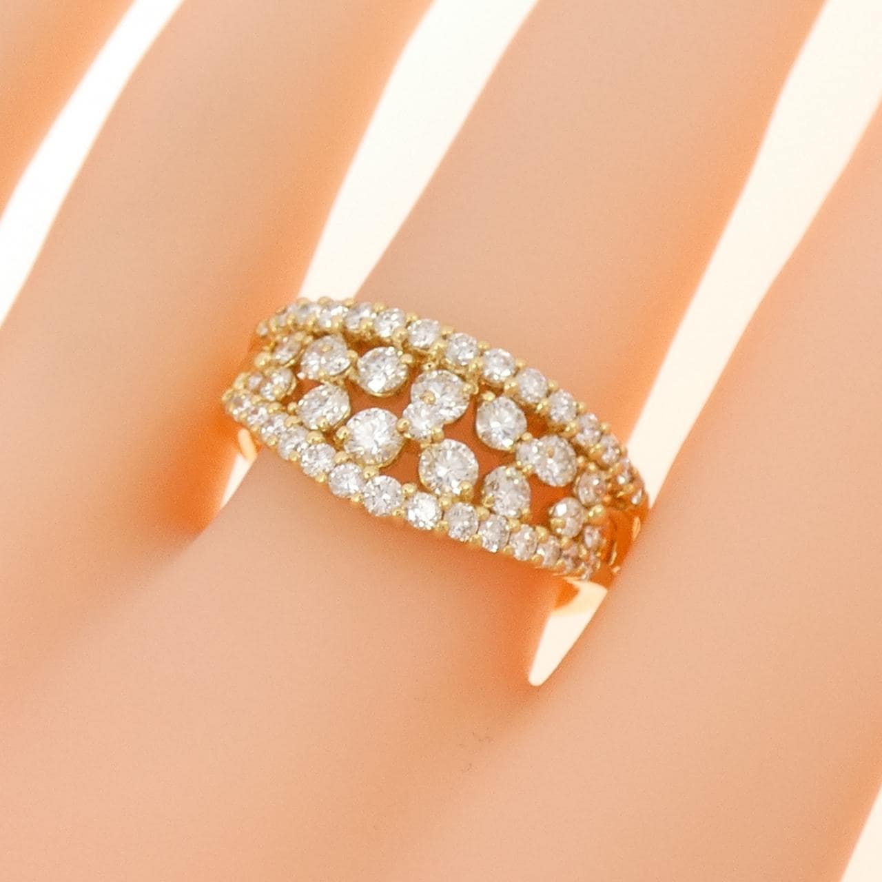 K18YG ダイヤモンド リング 1.41CT