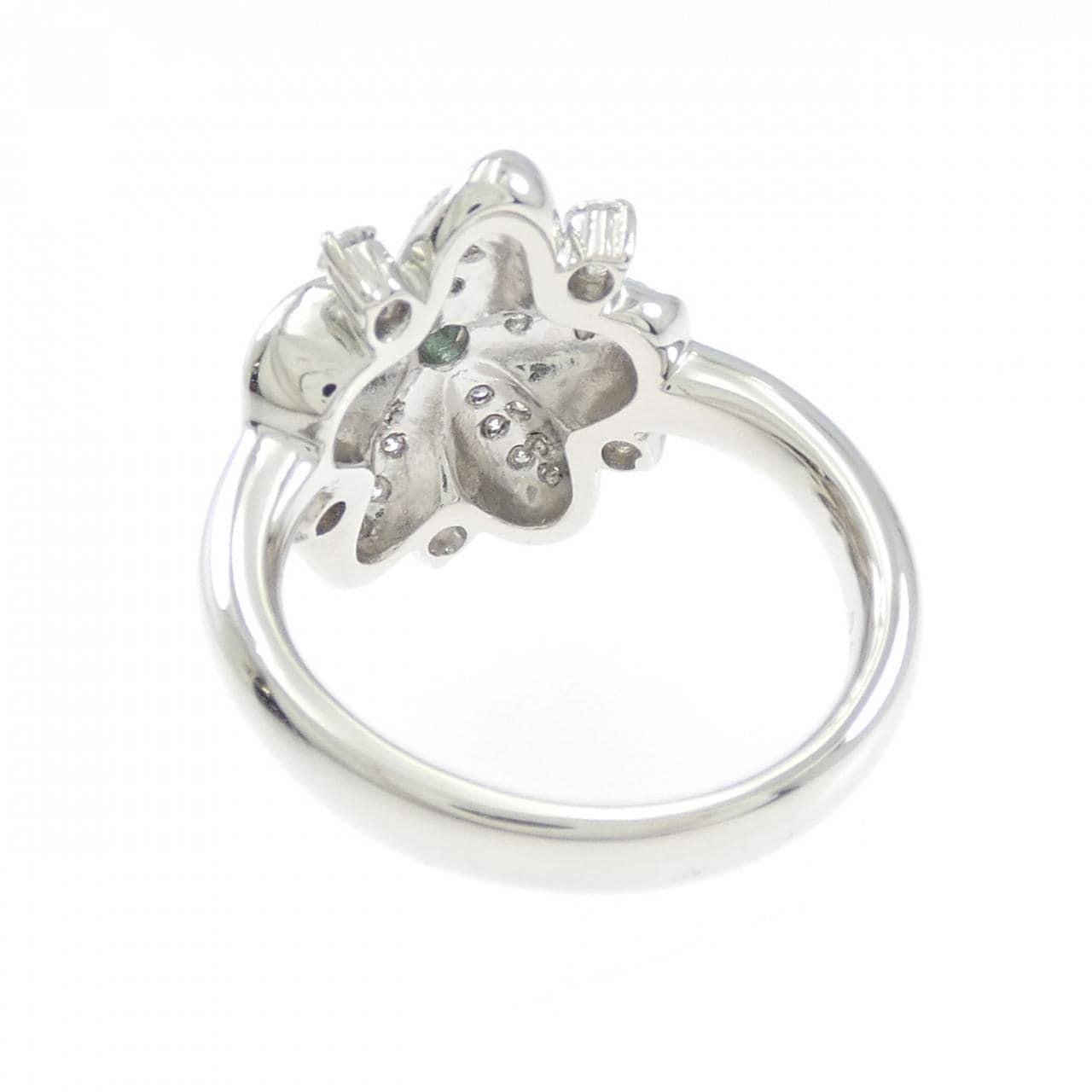 PT900 フラワー ダイヤモンド リング 0.08CT