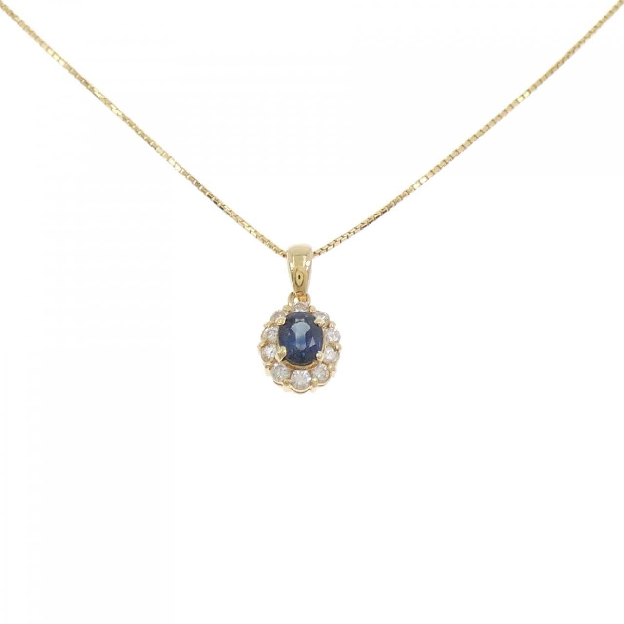K18YG サファイヤ ネックレス 0.43CT