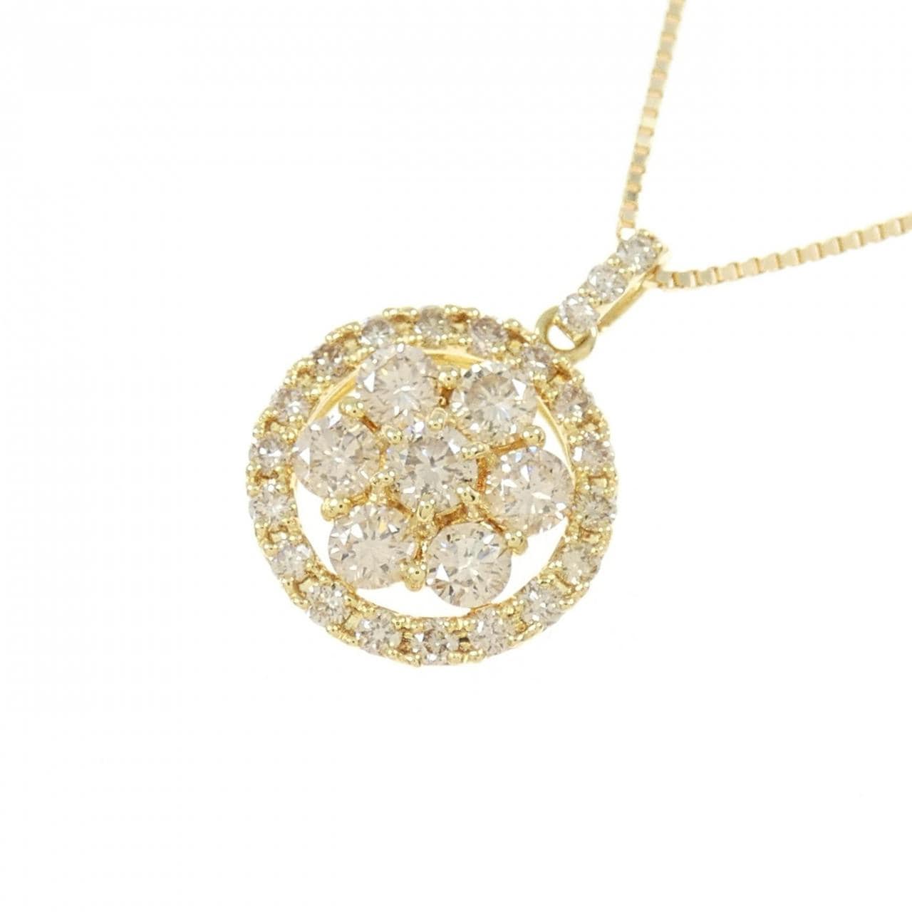 [BRAND NEW] K18YG Diamond necklace 0.70CT