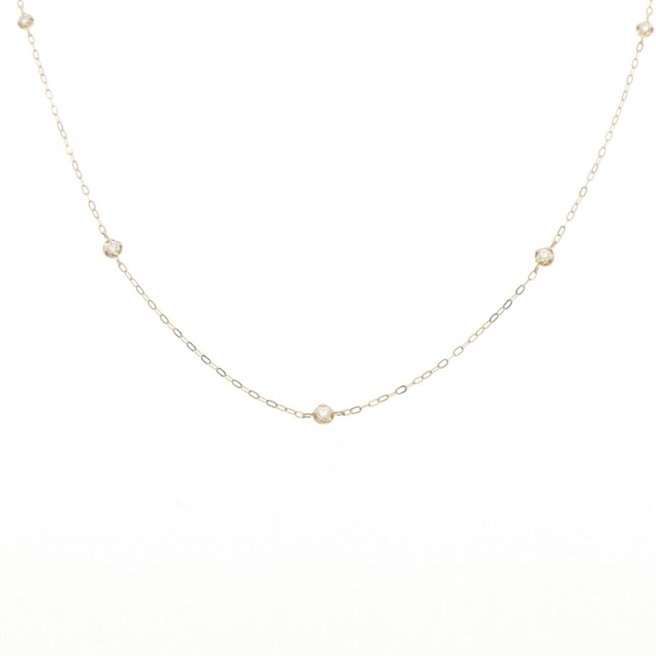 K18YG ダイヤモンド ネックレス 0.09CT