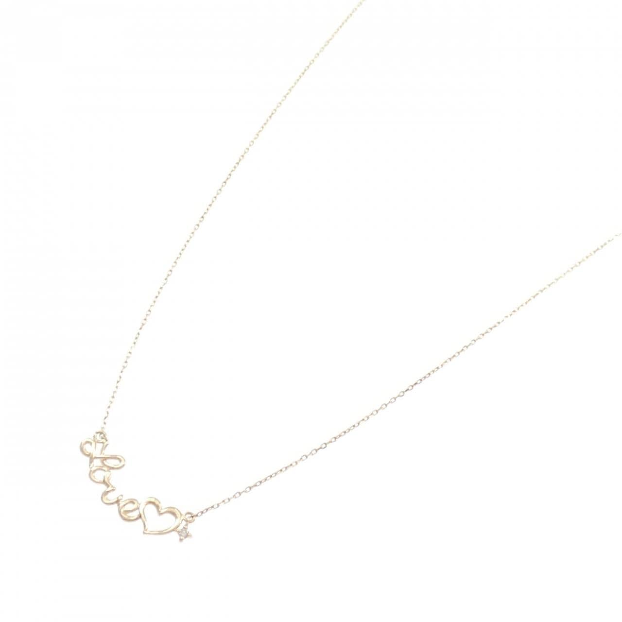 サマンサティアラ ハート ダイヤモンド ネックレス 0.01CT