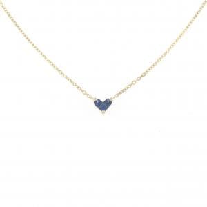 K18YG ハート サファイヤ ネックレス 0.10CT