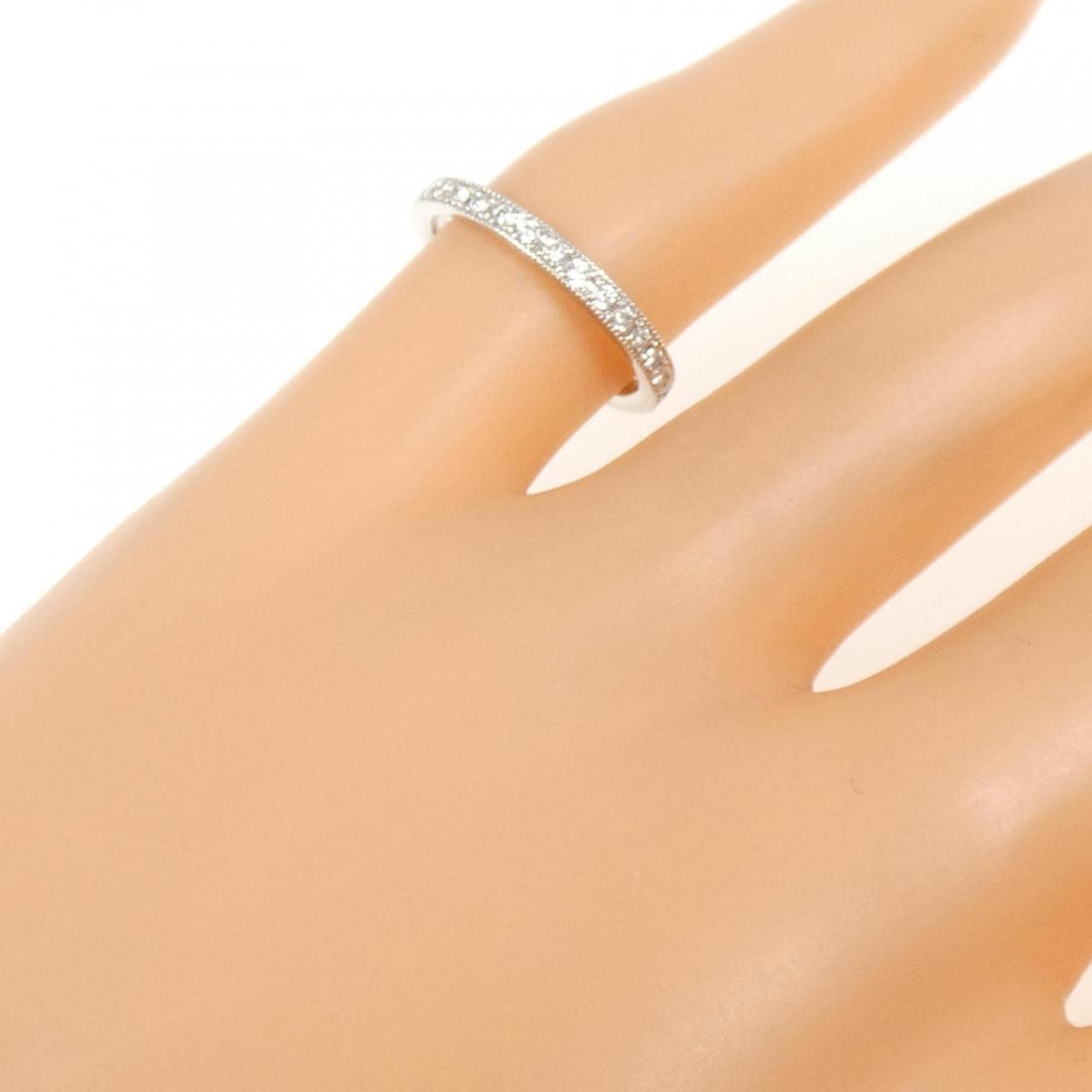 PT950 Diamond Pinky Ring 0.17CT