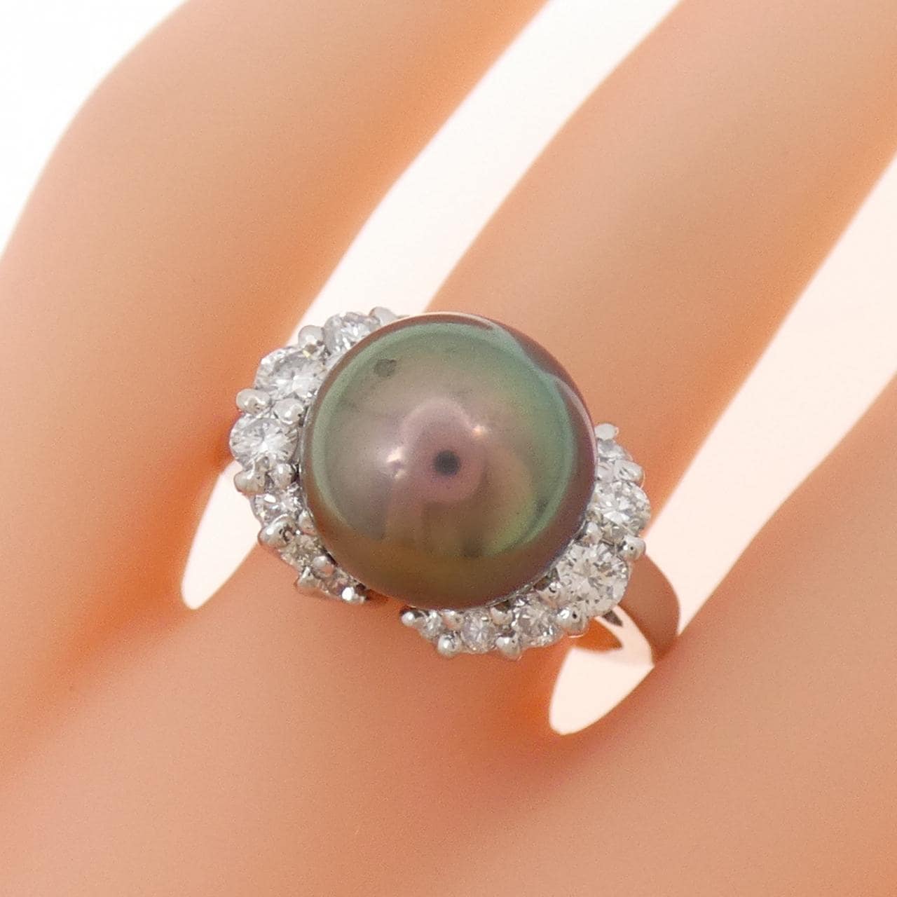 PT900 黒蝶パール リング 11.0mm