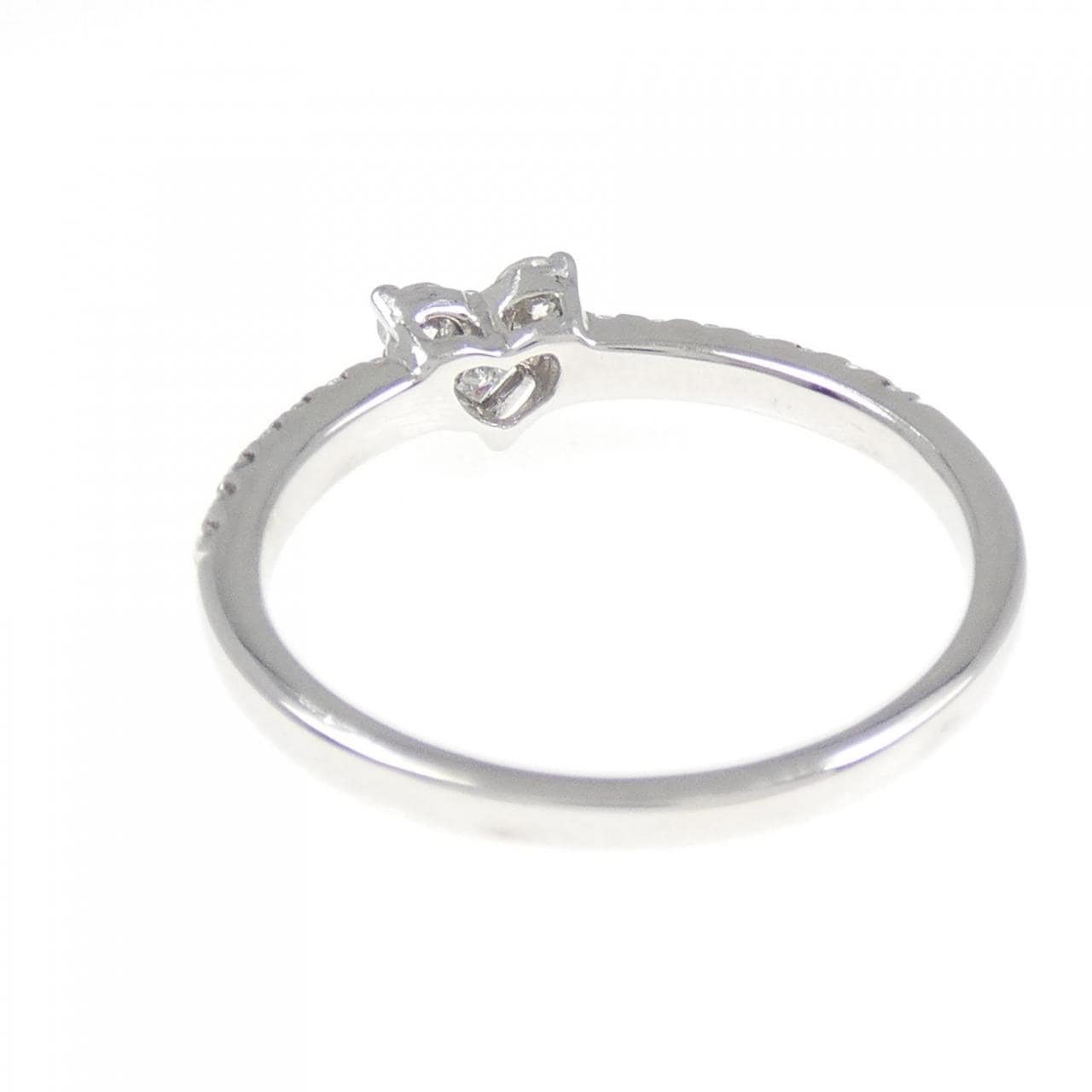 750WG ハート ダイヤモンド リング