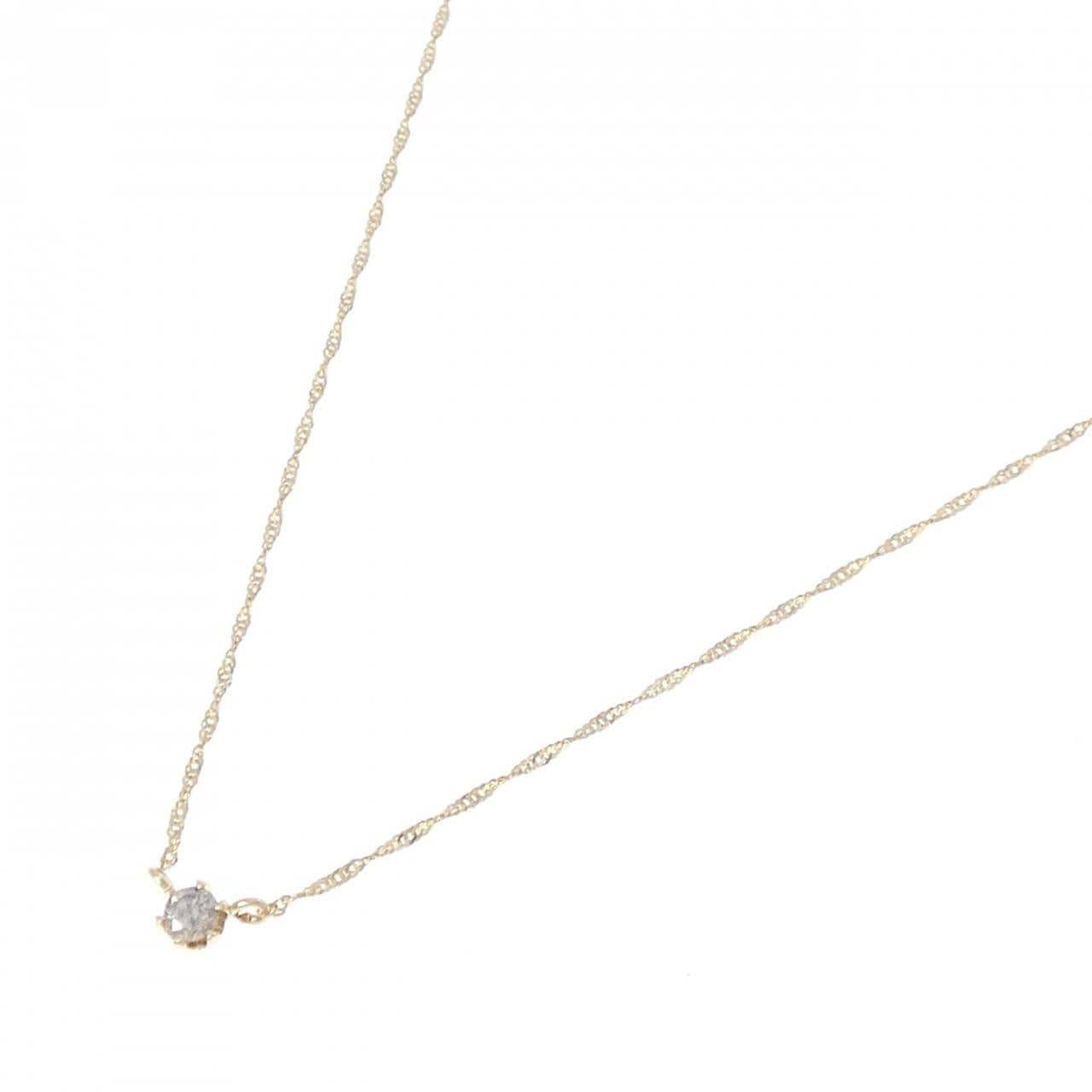 K18YG/750YG ダイヤモンド ネックレス 0.10CT