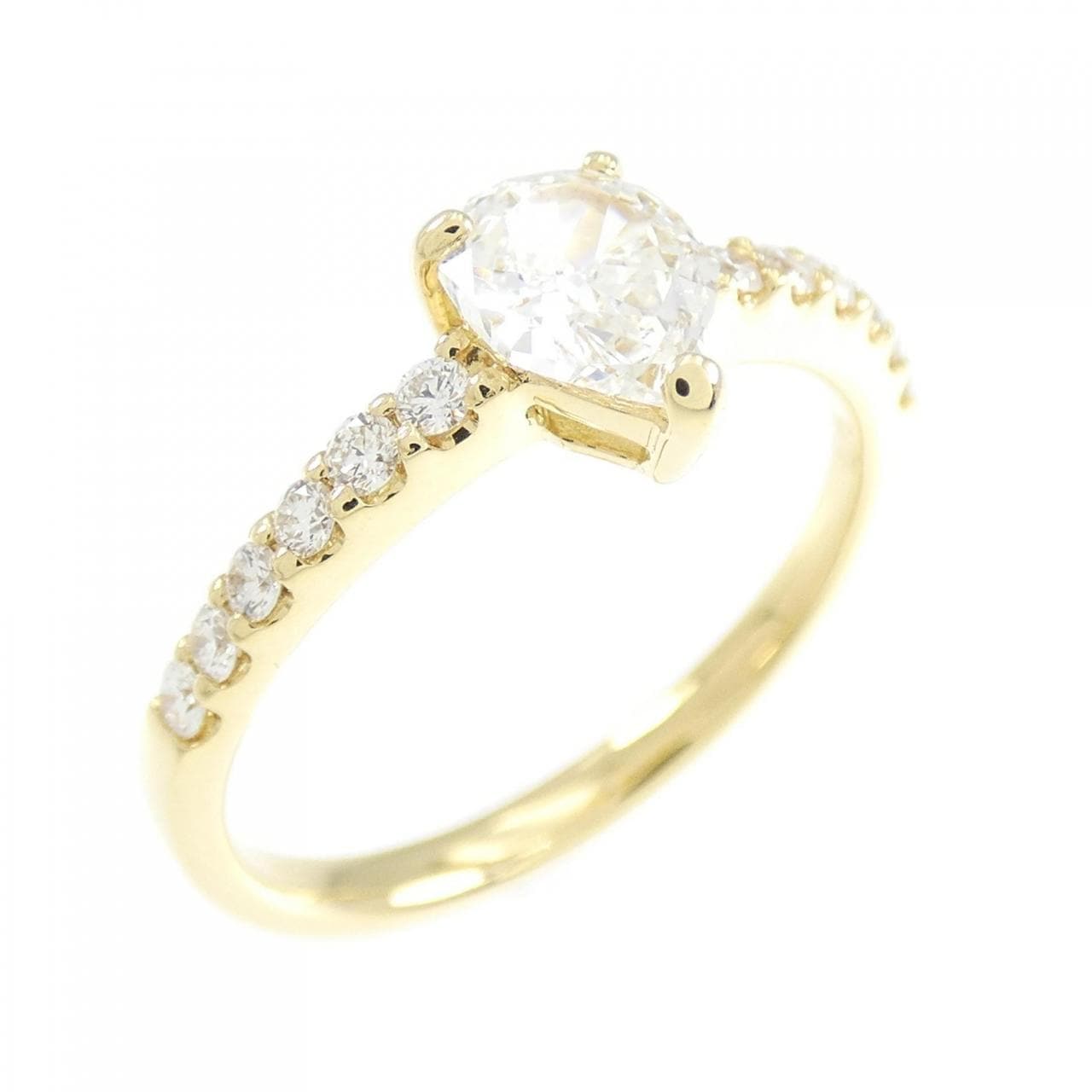 [Remake] K18YG Diamond Ring 0.546CT G VS2 Fancy Cut