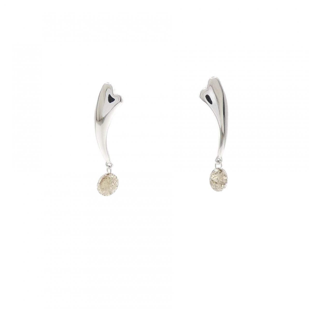 K18WG ダイヤモンド ピアス 0.40CT