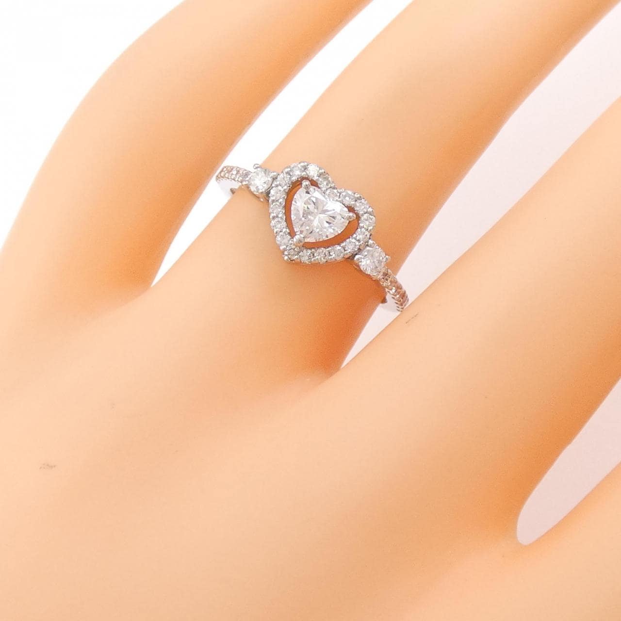 PT ハート ダイヤモンド リング 0.318CT