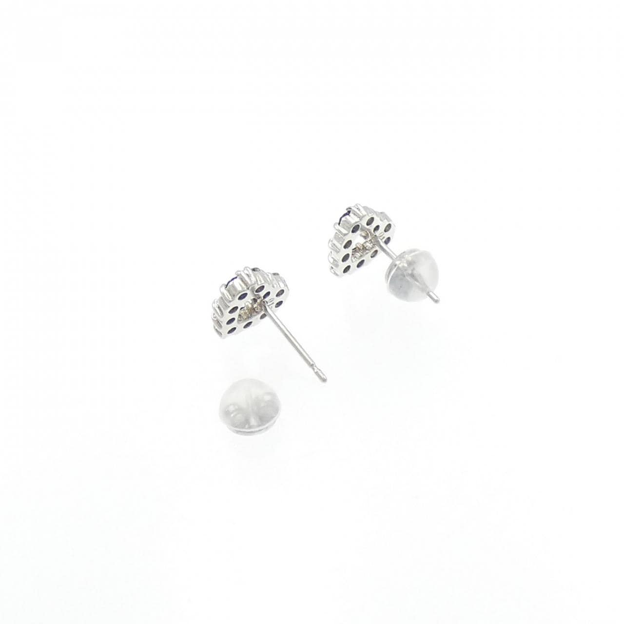 PT900 Heart Sapphire Earrings